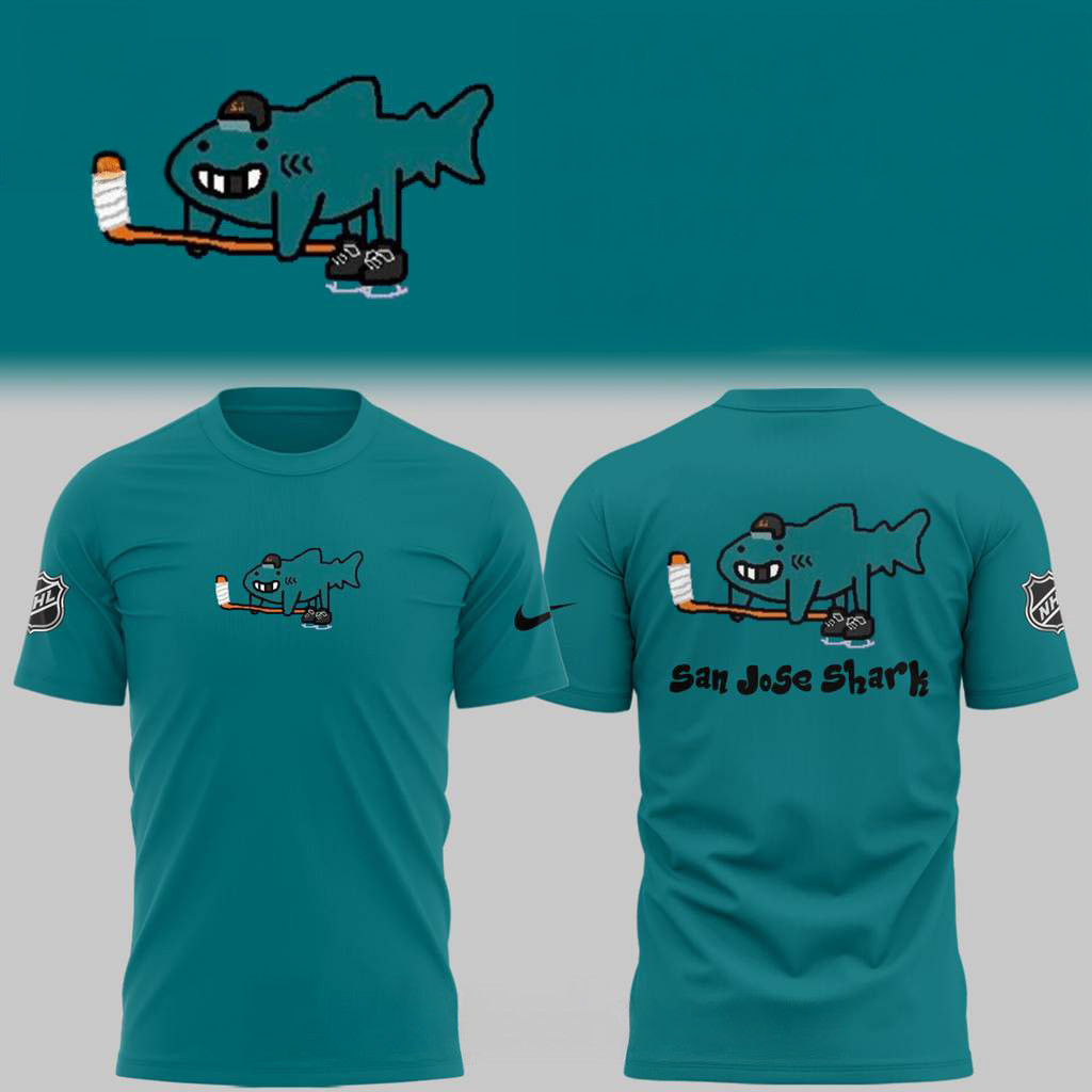 San Jose Sharks Special Logo T-Shirt Sharks Merch Christmas Gifts For Son-1