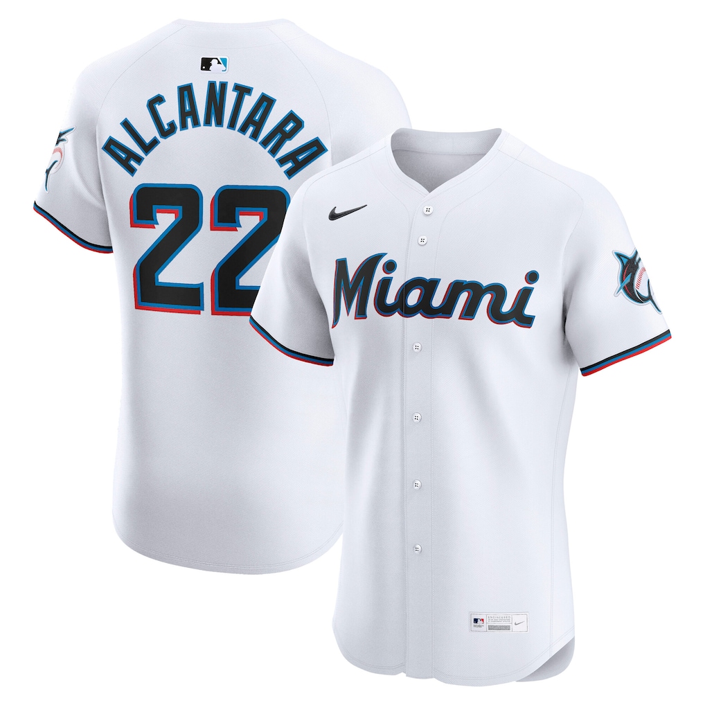 Sandy Alcantara Miami Marlins Nike Home Elite Jersey - White-1