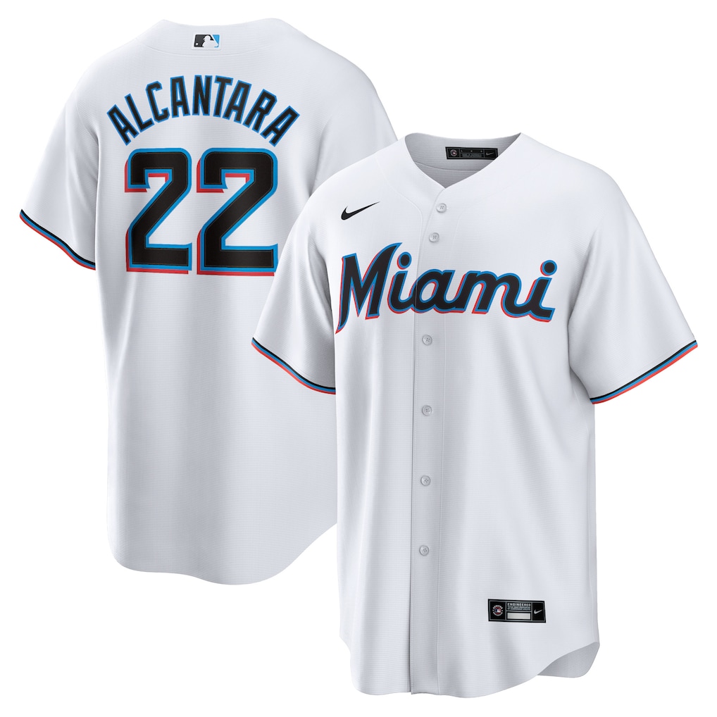 Sandy Alcantara Miami Marlins Nike Replica Player Jersey - White-1