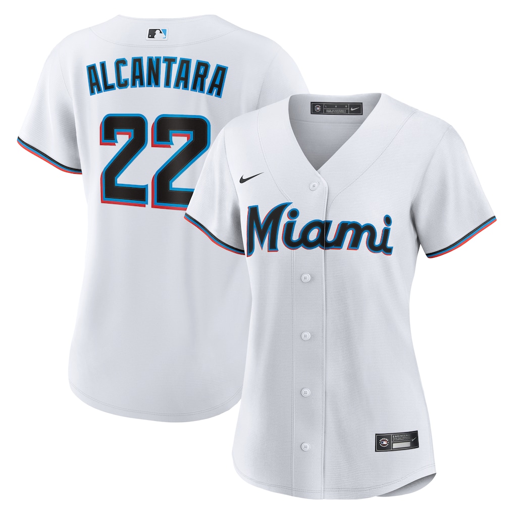 Sandy Alcantara Miami Marlins Nike Women's Home Replica Player Jersey - White-1
