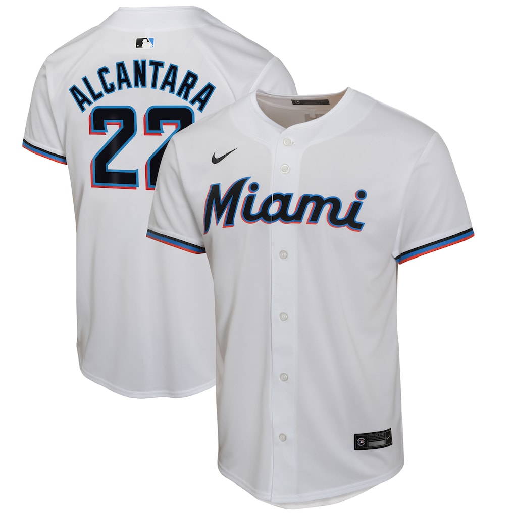 Sandy Alcantara Miami Marlins Nike Youth Home Game Player Jersey - White-1