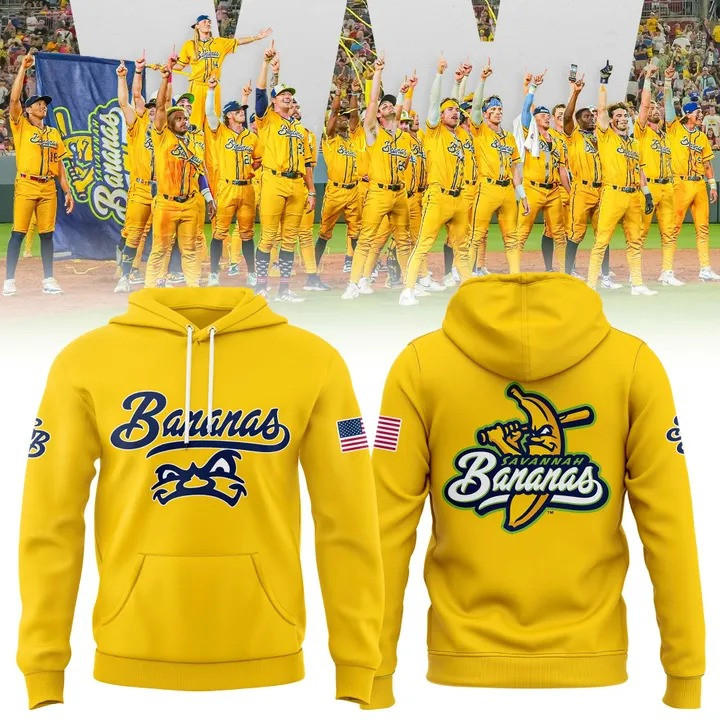 Savannah Bananas Hoodie Yellow Savannah Bananas Ball Nation Fan Merch Baseball Lovers Gifts-1