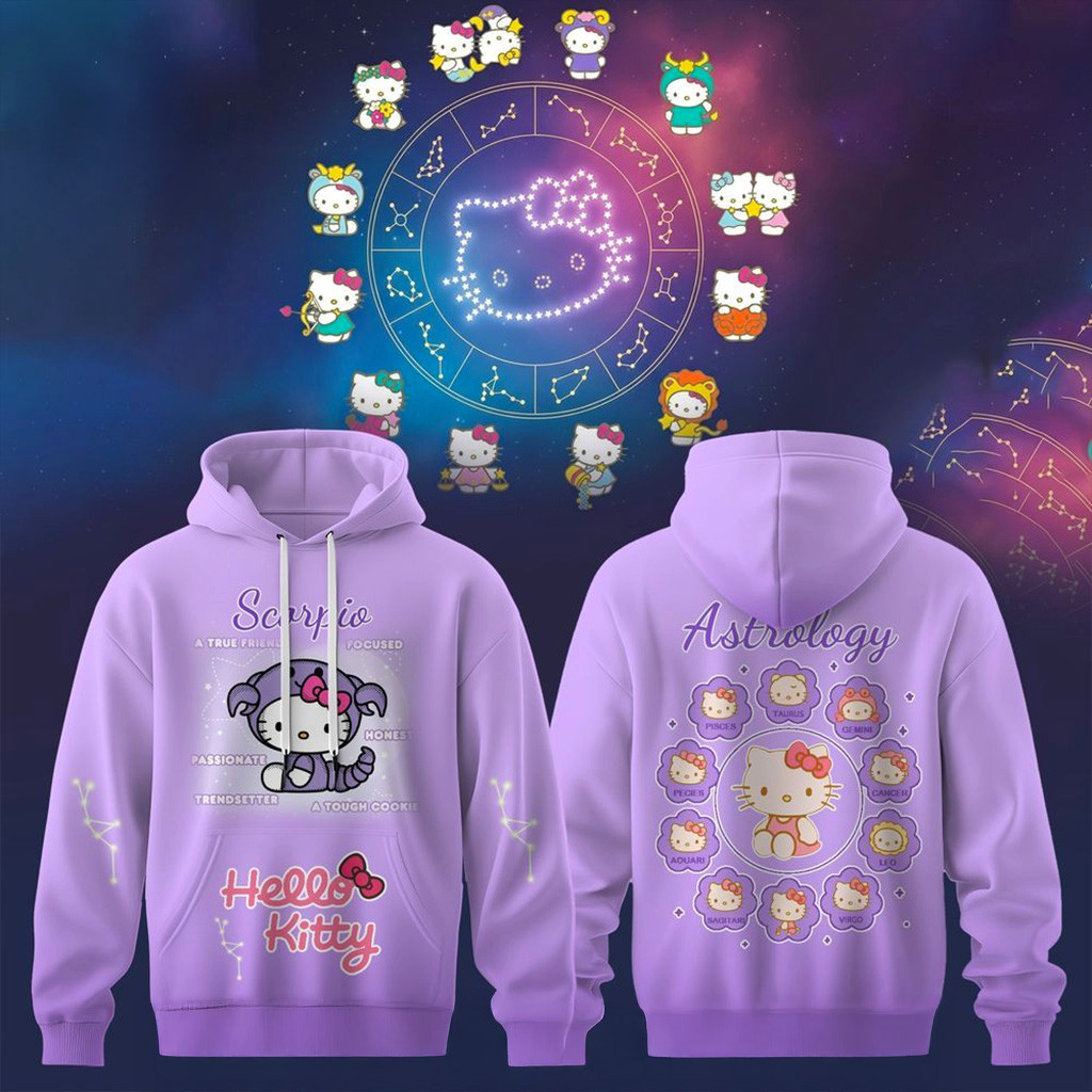 Scorpio Mystique Hello Kitty Hoodie Fan Merch Christmas Presents For Wife-1