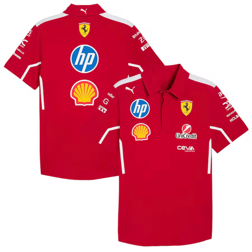Scuderia Ferrari 2025 Replica Team Polo Shirt Ferrari F1 Merch Gifts For Racing Car Fans-1 Scuderia Ferrari 2025 Replica Team Polo Shirt Ferrari F1 Merch Gifts For Racing Car Fans-1