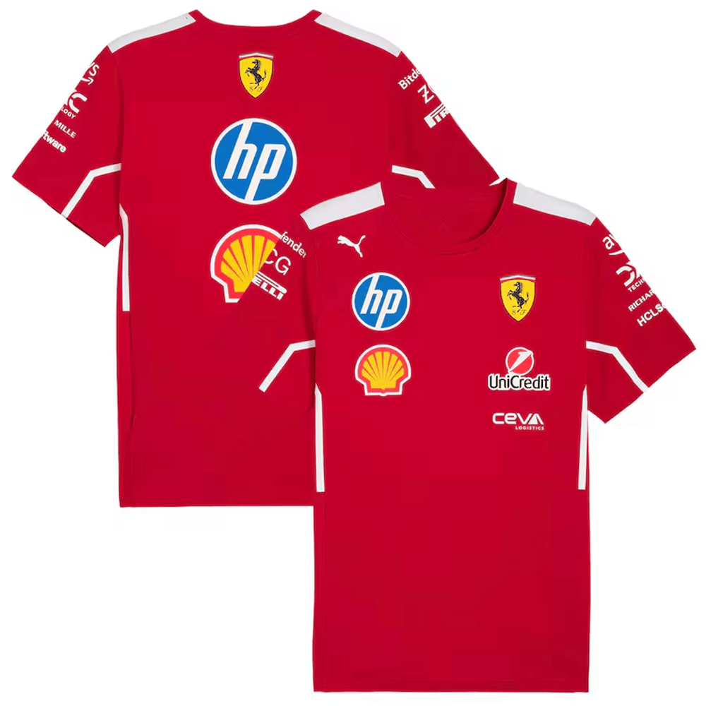 Scuderia Ferrari 2025 Replica Team T-Shirt Ferrari F1 Merch Gifts For Racing Car Fans-1