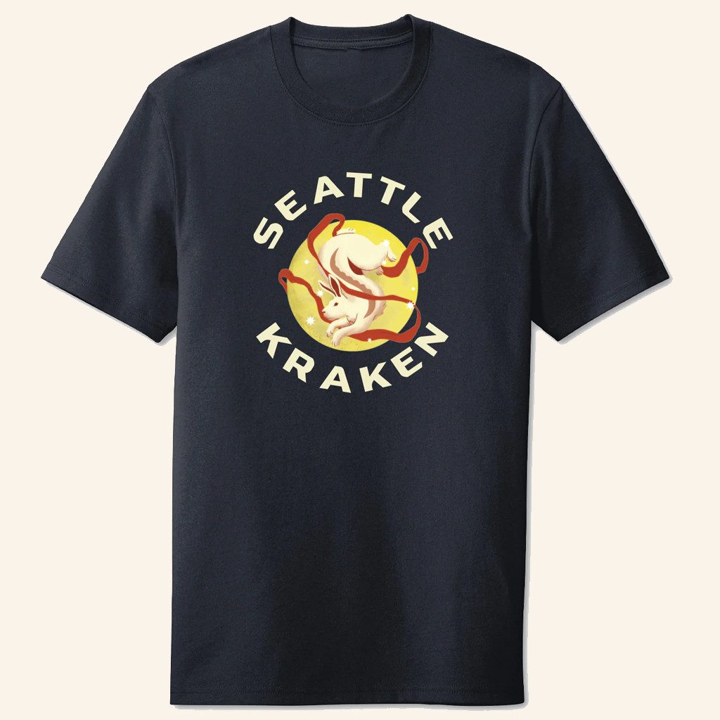 Seattle Hockey Team Merch SK Lunar Hife 22 23 T-Shirt Seattle Kraken Shirt Gifts For Dad-1