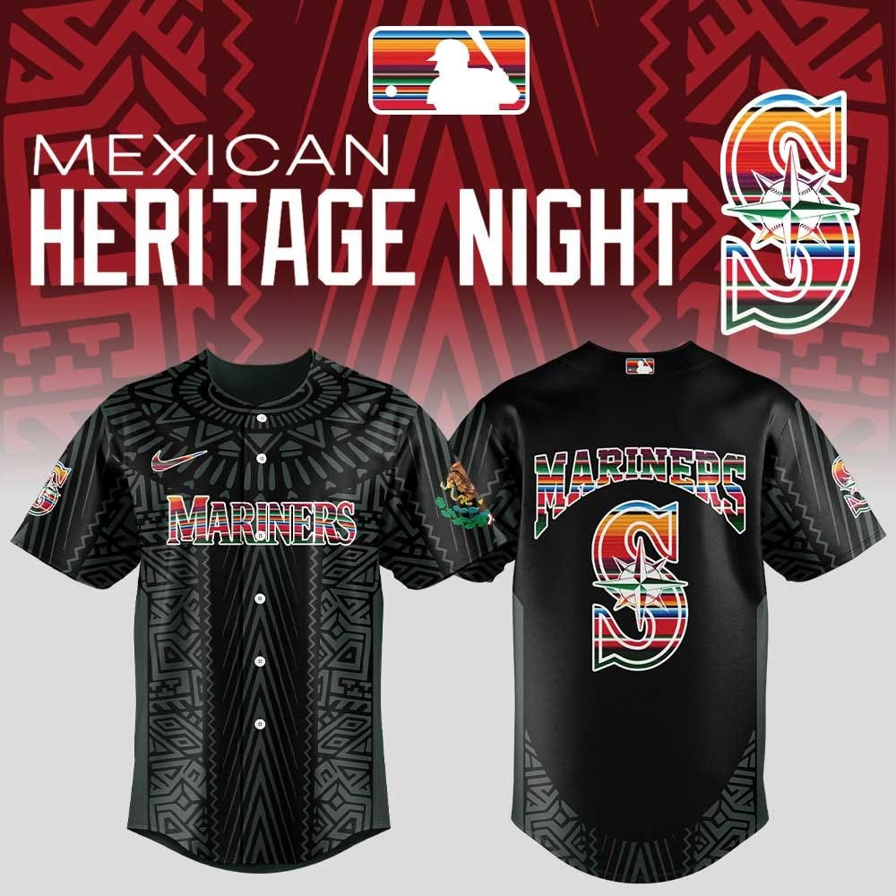 Seattle Mariners Mexican Heritage Night Jersey Proud Of Mexican Baseball Fan Merch Gifts-1