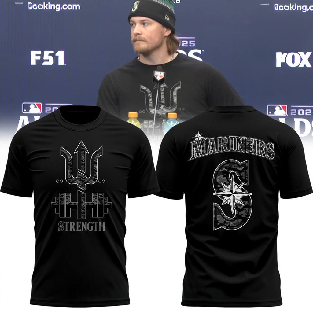 Seattle Mariners STRENGTH T-Shirt Mariners Merch Christmas Gifts For Boyfriend-1