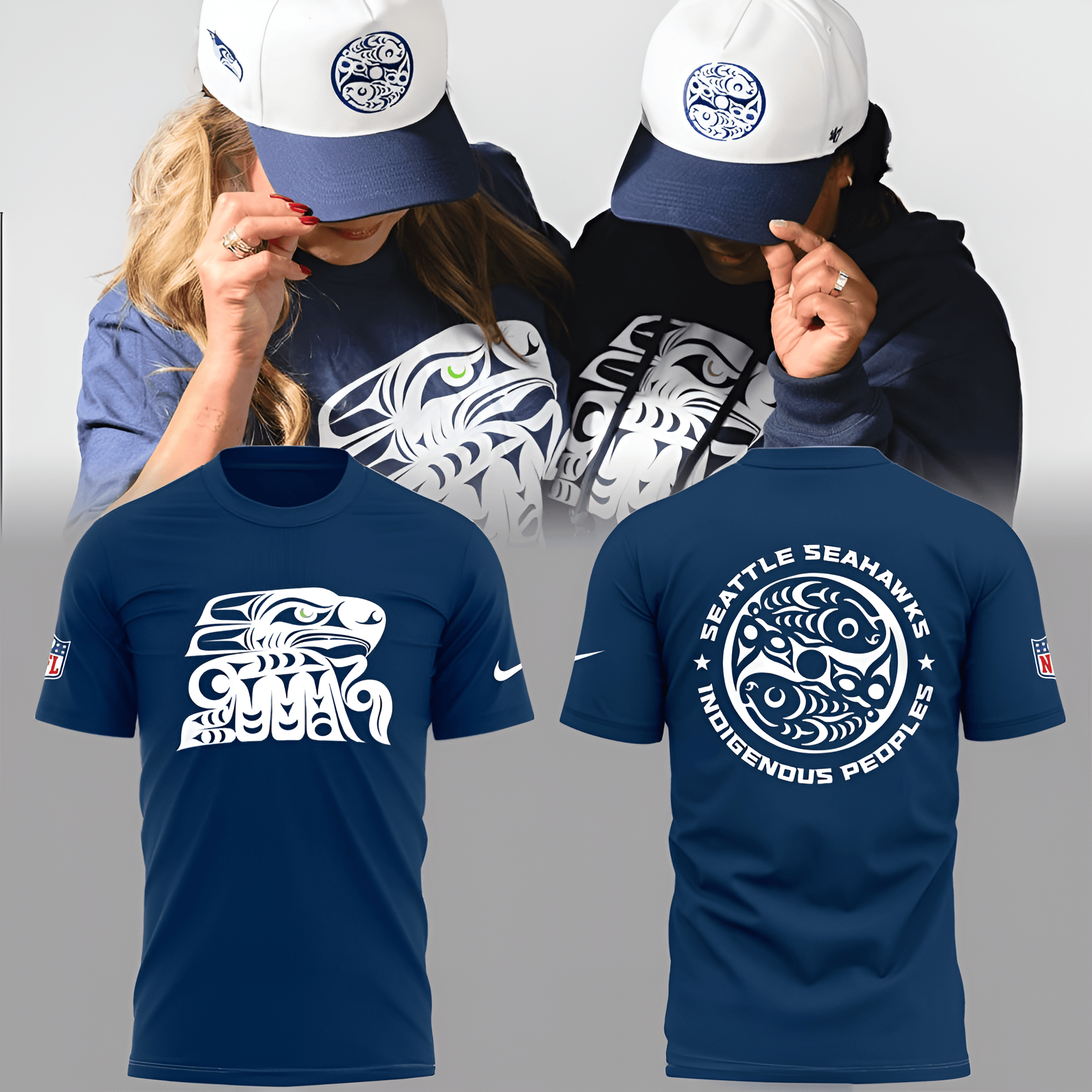 Seattle Seahawks Indigenous Peoples Day 2025 T-Shirt Seattle Seahawks Shirt Indigenous Gifts-1