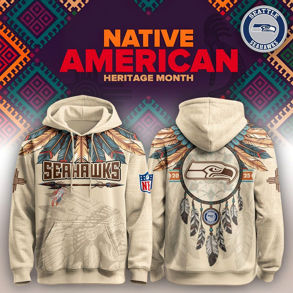 Seattle Seahawks Native American Heritage Month Hoodie Seattle Seahawks Merch Gift For Fans-1 Seattle Seahawks Native American Heritage Month Hoodie Seattle Seahawks Merch Gift For Fans-1