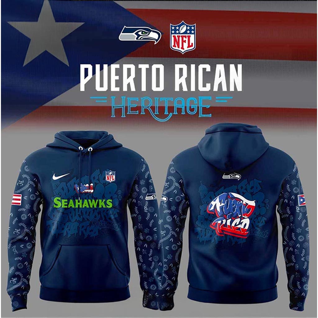 Seattle Seahawks Puerto Rican Heritage Hoodie Seattle Seahawks Merch Gift For Husband-1 Seattle Seahawks Puerto Rican Heritage Hoodie Seattle Seahawks Merch Gift For Husband-1