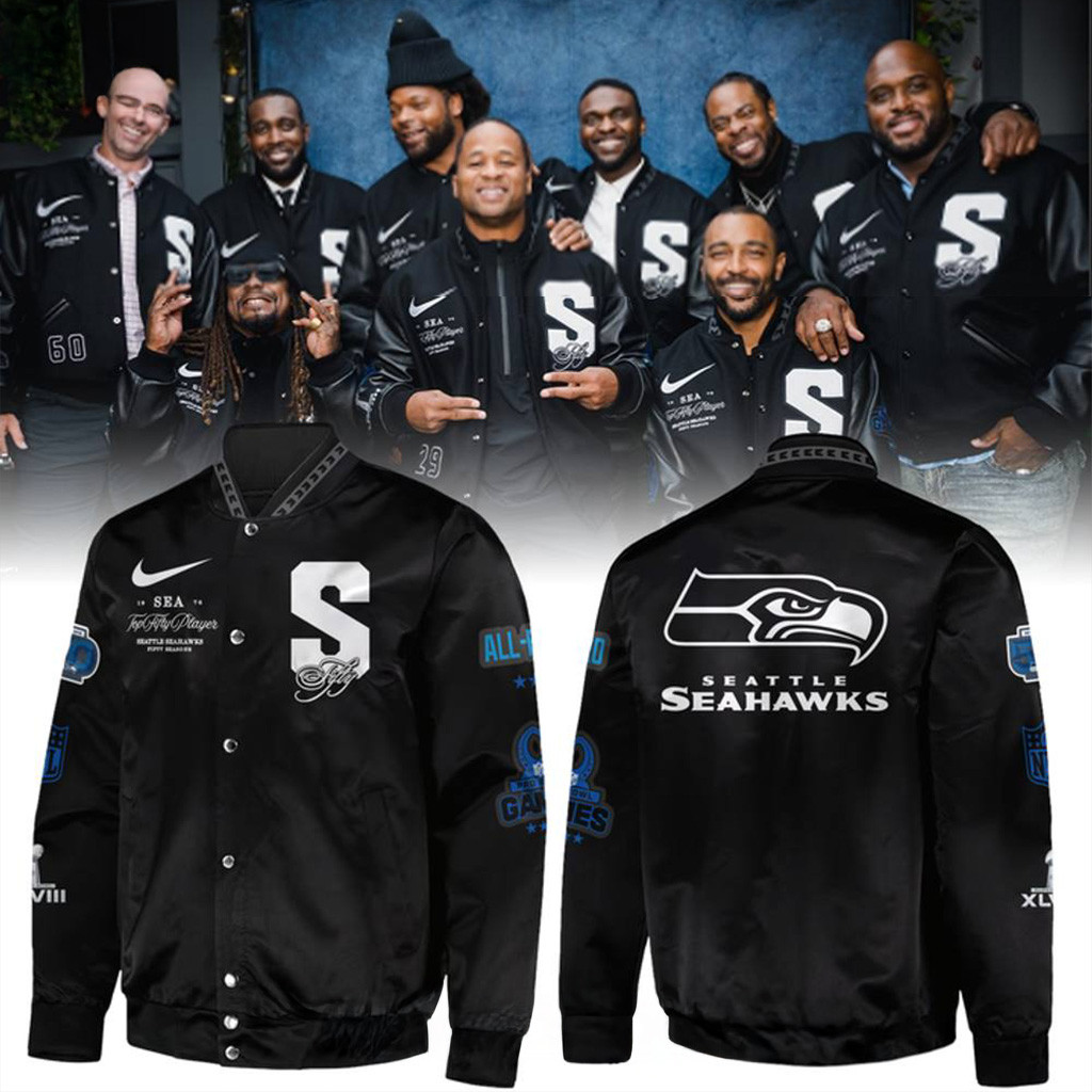 Seattle Seahawks Top 50 Seahawks of All Time Exclusive Version Bomber Jacket Seahawks Merch-1