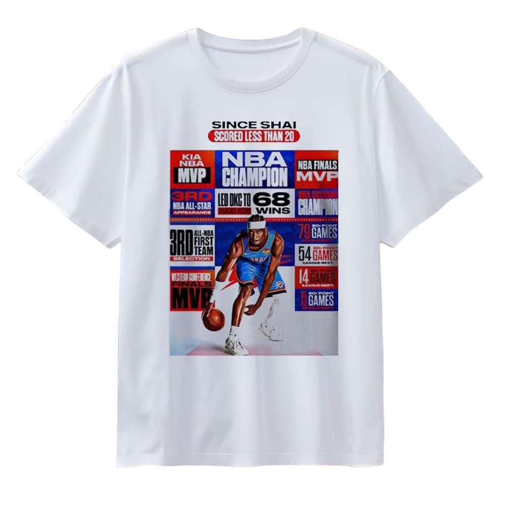 Shai Gilgeous Alexander OKC Thunder Wins All Achievements Career T-Shirt OKC Merch Fans Gifts-1