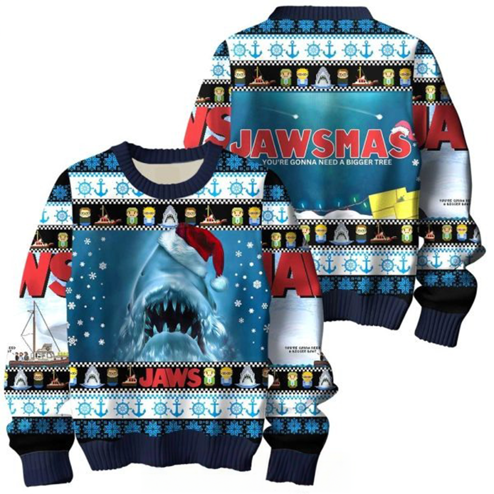 Shark Jaws Merry Christmas 2025 Ugly Christmas Sweater Winter Clothing Shark Lovers Xmas Gifts-1 Shark Jaws Merry Christmas 2025 Ugly Christmas Sweater Winter Clothing Shark Lovers Xmas Gifts-1