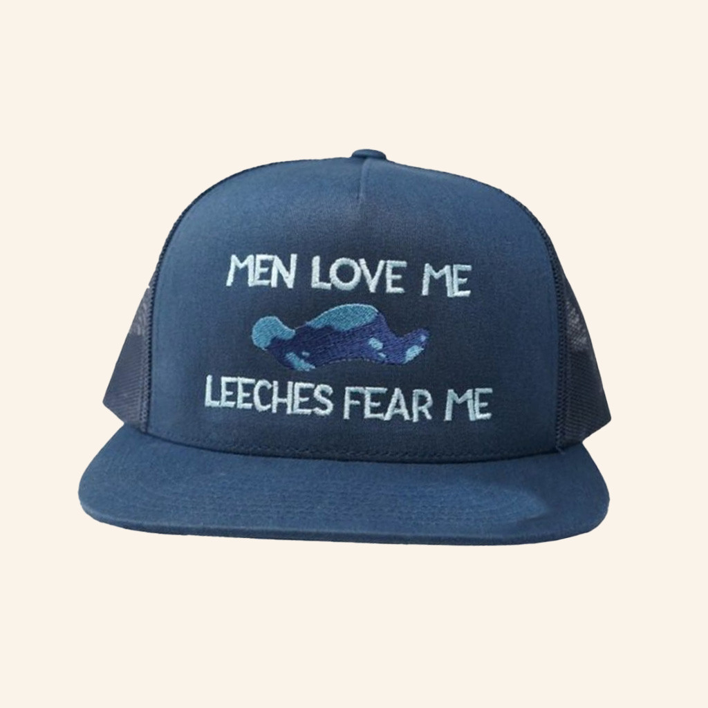 Shark Robot Merch Men Love Me Leeches Fear Me Trucker Hat Snapback Embroidered Him Gifts-1