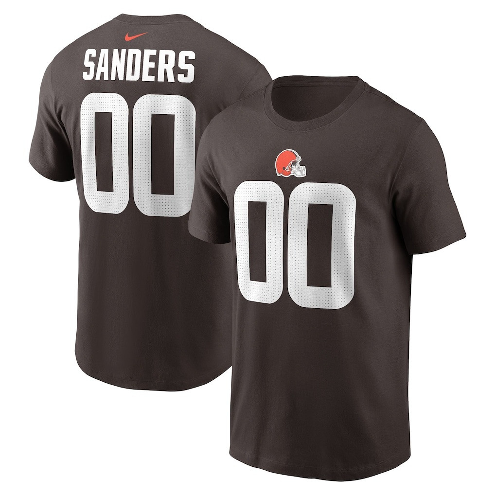 Shedeur Sanders Cleveland Browns Shirt 2025 NFL Draft Name & Number T-Shirt Gifts For Fans-1