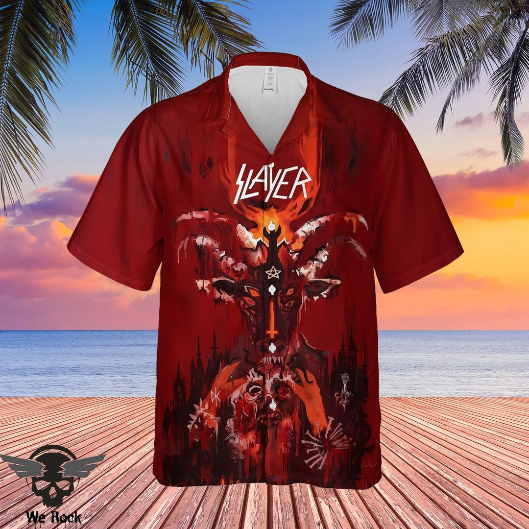 Slayer Hawaiian Shirt Slayer Band Merchandise Aloha Shirt Best Gifts For Fans-1