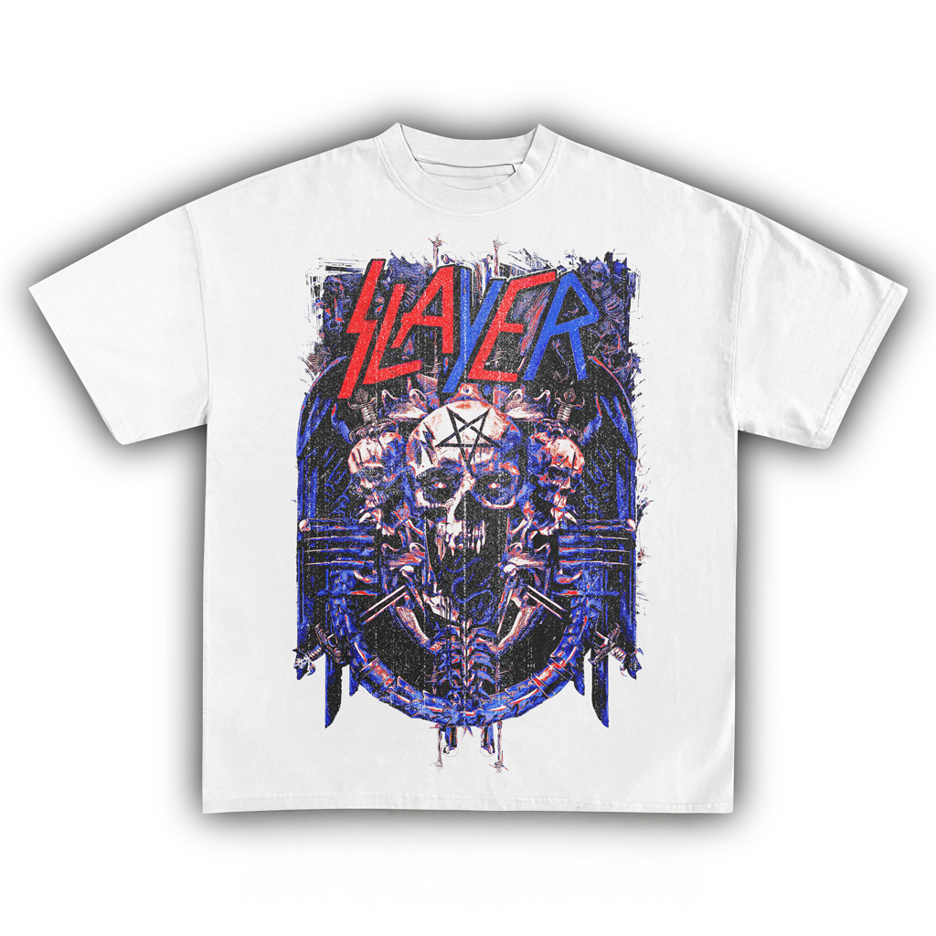 Slayer Skeletons Of Society White Shirt Slayer Merch Gifts For Music Lovers-1