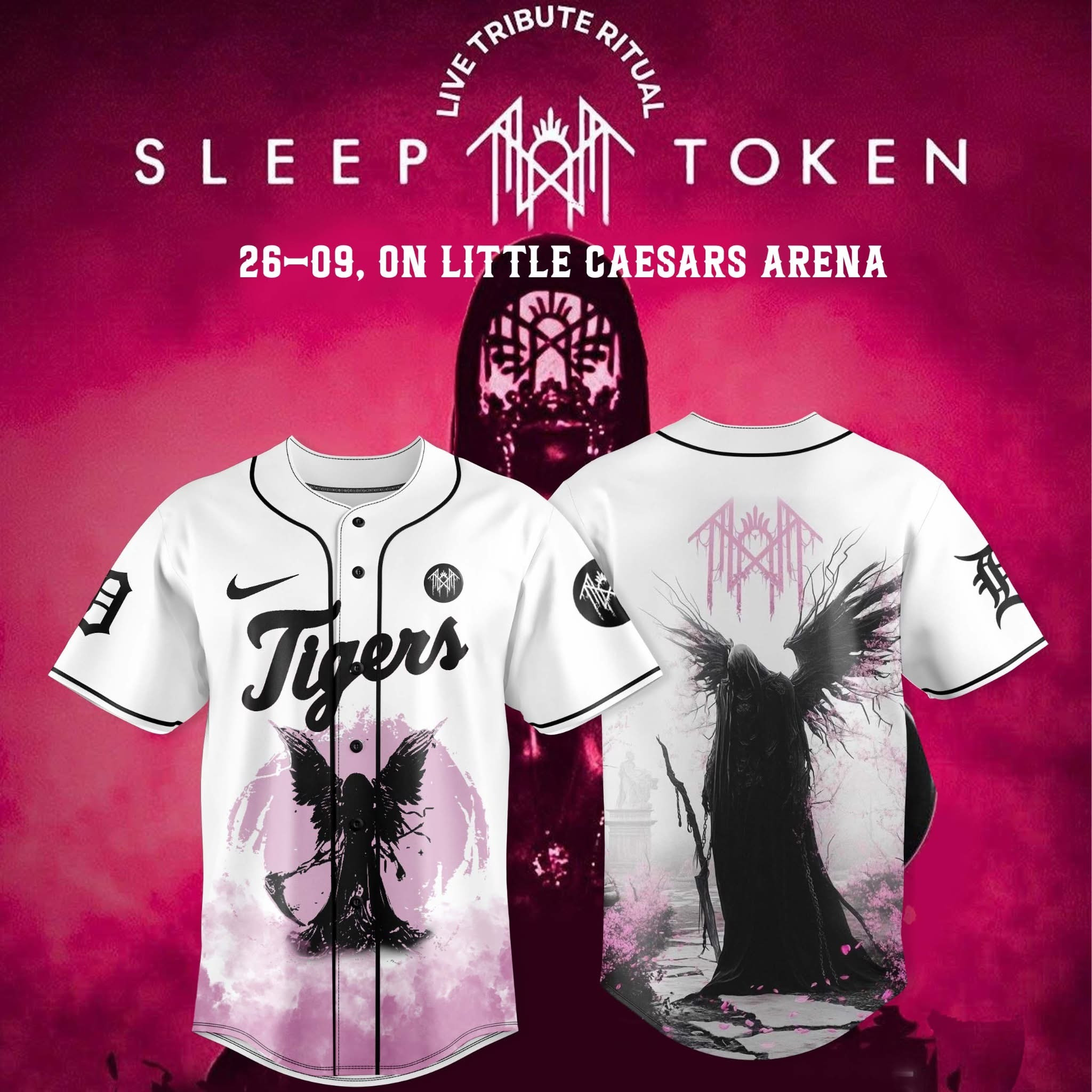 Sleep Token X Detroit Tigers Jersey Baseball Lover Sleep Token Fan Merch Gift Ideas-1