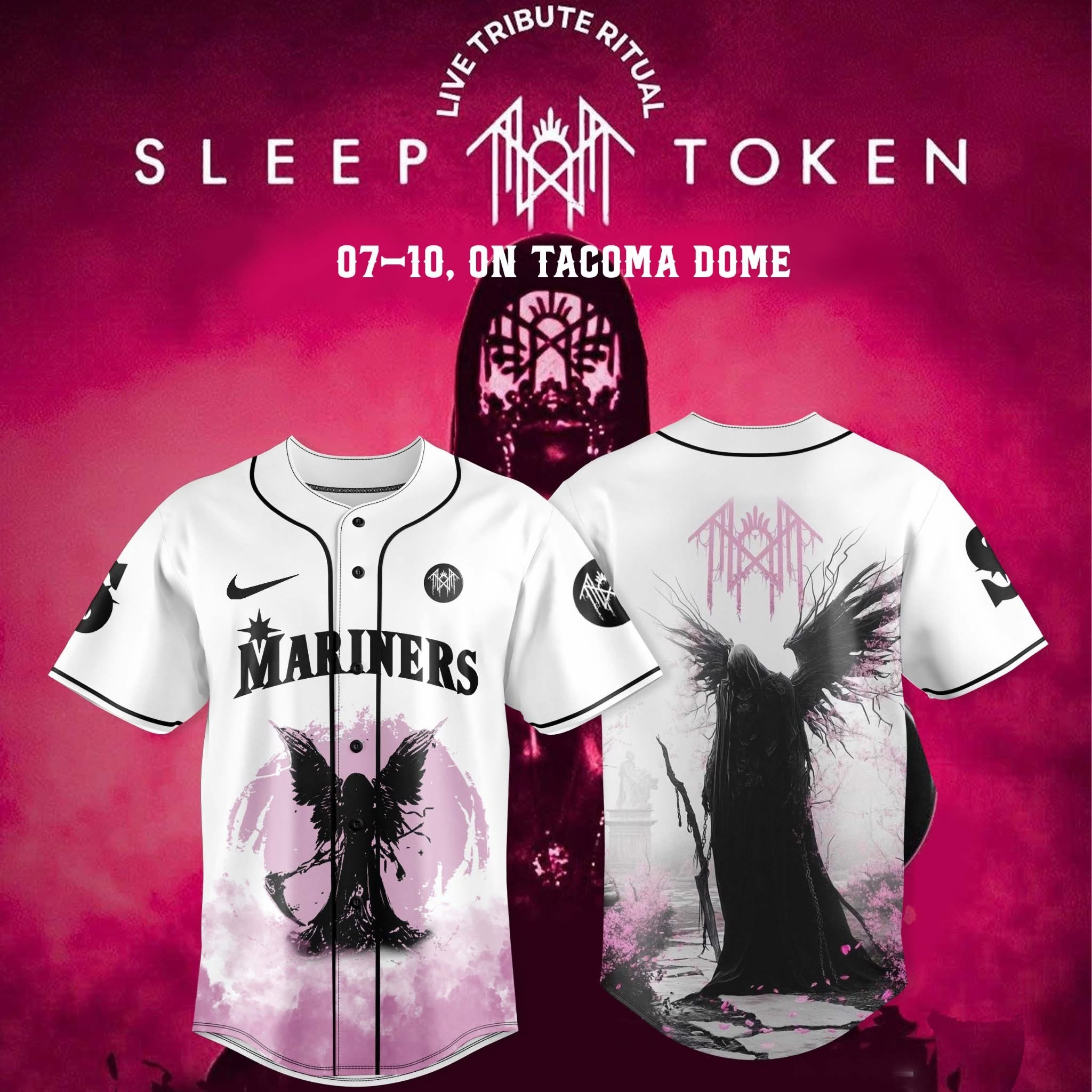 Sleep Token X Seattle Mariners Jersey Baseball Lover Sleep Token Fan Merch Gifts-1