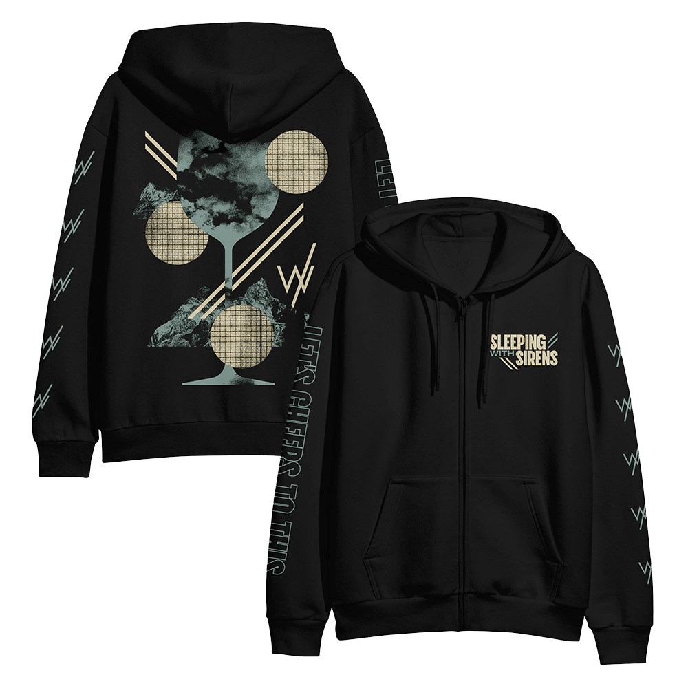Sleeping With Sirens Merch Collage Zip Hoodie Best Father's Day Gifts Gifts For Besties-1