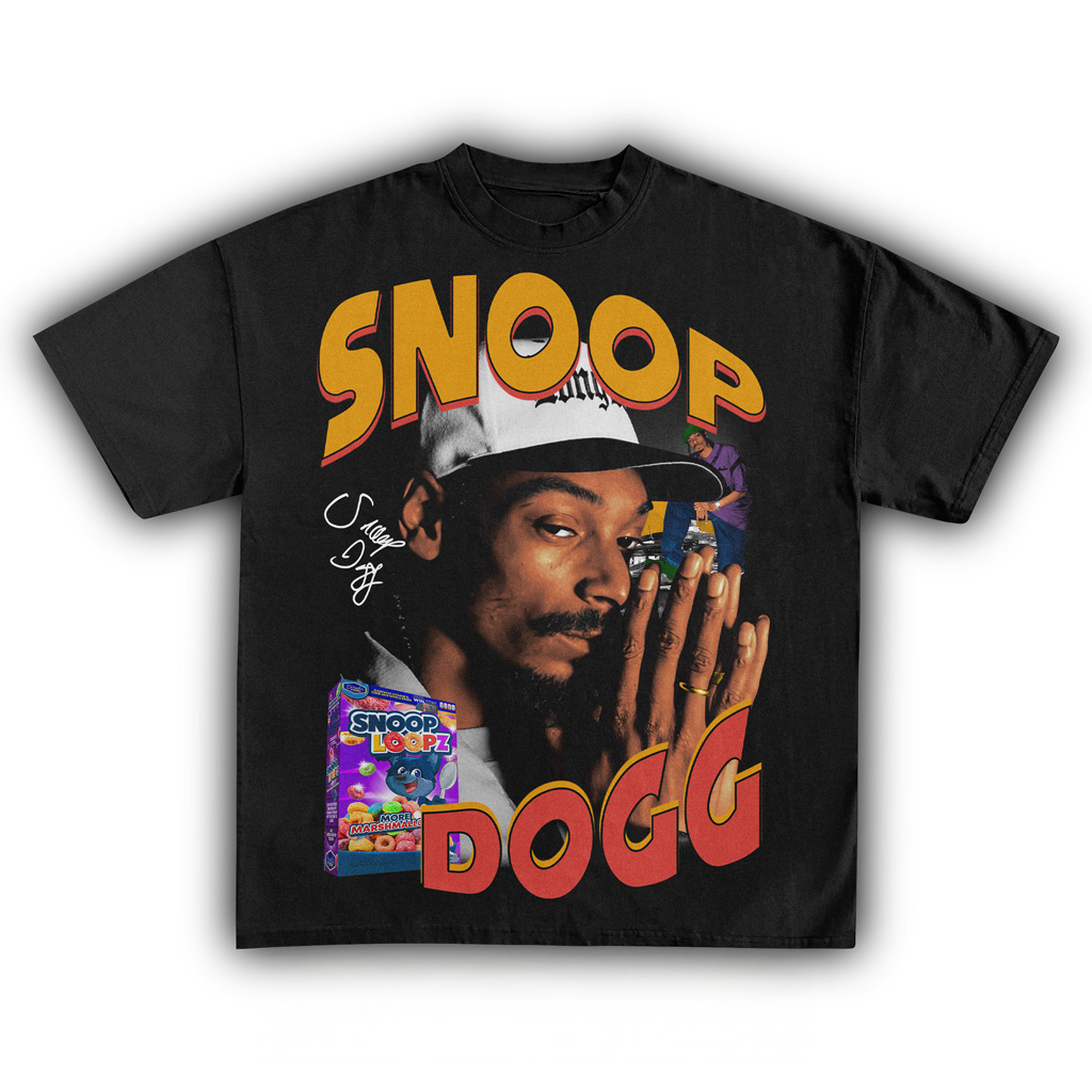 Snoop Dogg Snoop Loopz Black T-Shirt Snoop Dogg Merch Unique Gifts For Music Lovers-1