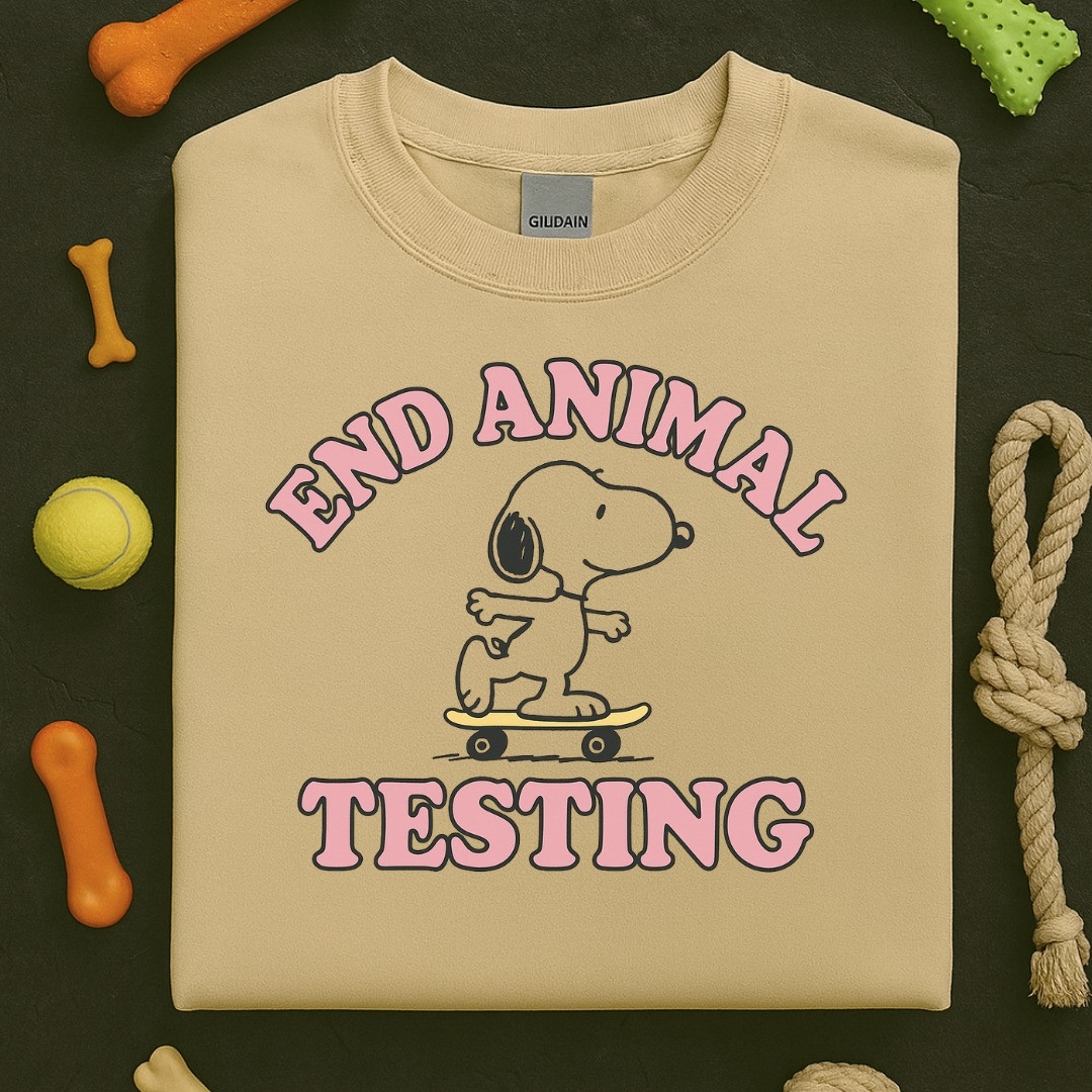 Snoopy End Animal Testing T-Shirt Against Animal Testing Protest Clothing Cute Gifts-1
