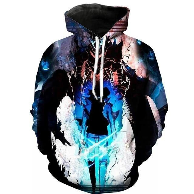 Solo Leveling Hoodie Sung Jin Woo x Igris Hoodie Merch Manga Fan Gifts For Him-1 Solo Leveling Hoodie Sung Jin Woo x Igris Hoodie Merch Manga Fan Gifts For Him-1