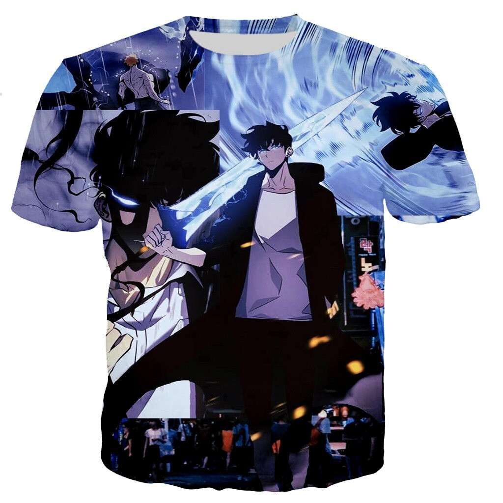 Solo Leveling Shirt Manga Shadow Monarch Jin Woo T-Shirt Solo Leveling Merch Apparel-1
