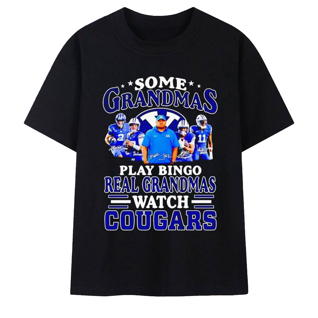 Some Grandmas Play Bingo Real Grandmas Watch Cougars T-Shirt Football Fan Gift Ideas-1