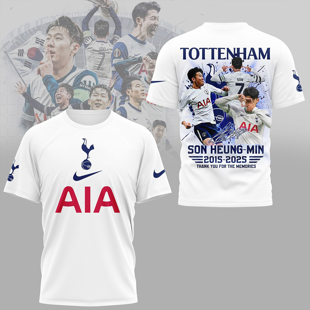 Son Heung-Min Thank You For The Memories Tottenham Hotspur T-Shirt 2015 2025 Fan Gifts-1