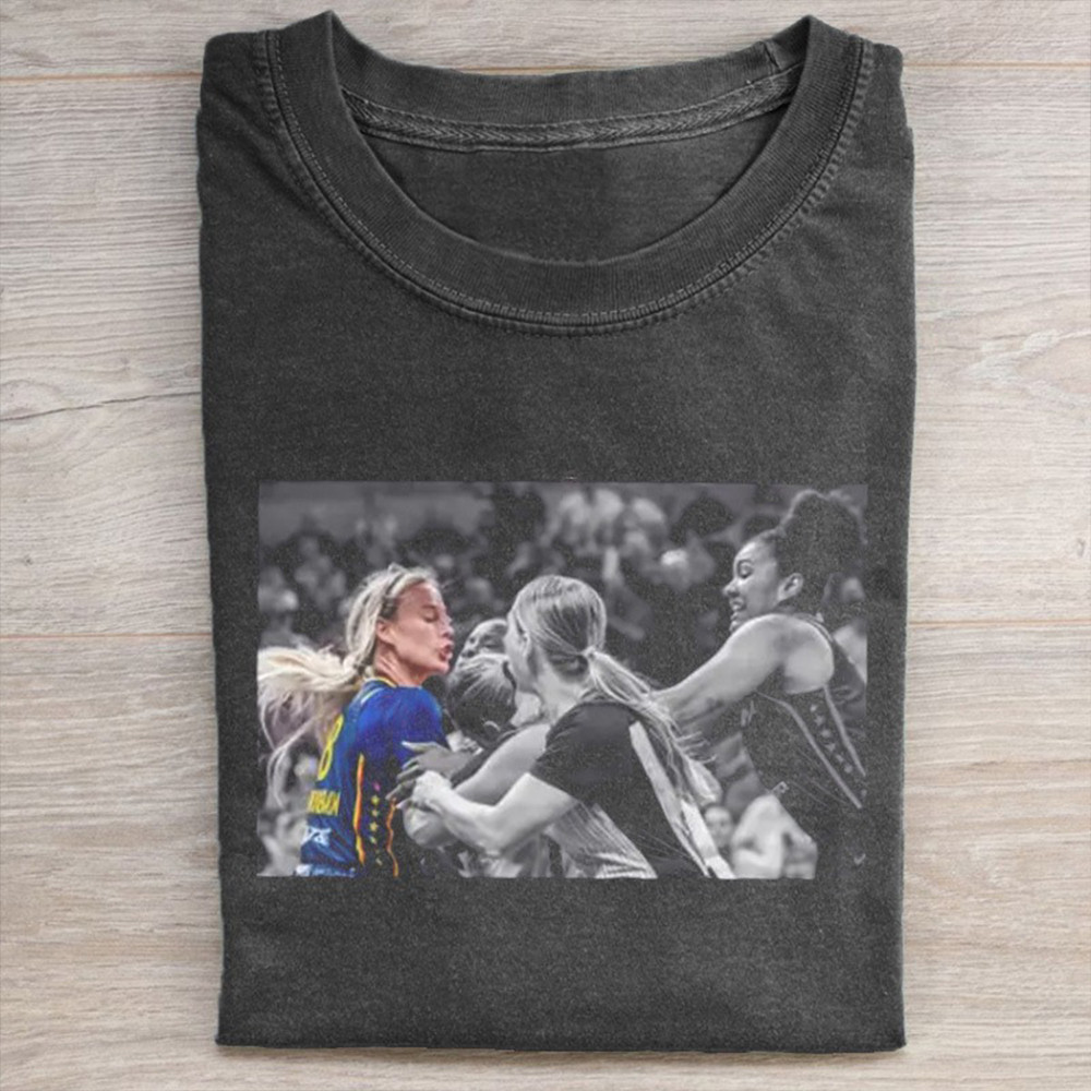 Sophie Cunningham Face Off T-Shirt Indiana Fever Merch WNBA Women's Basketball Fan Gifts-1