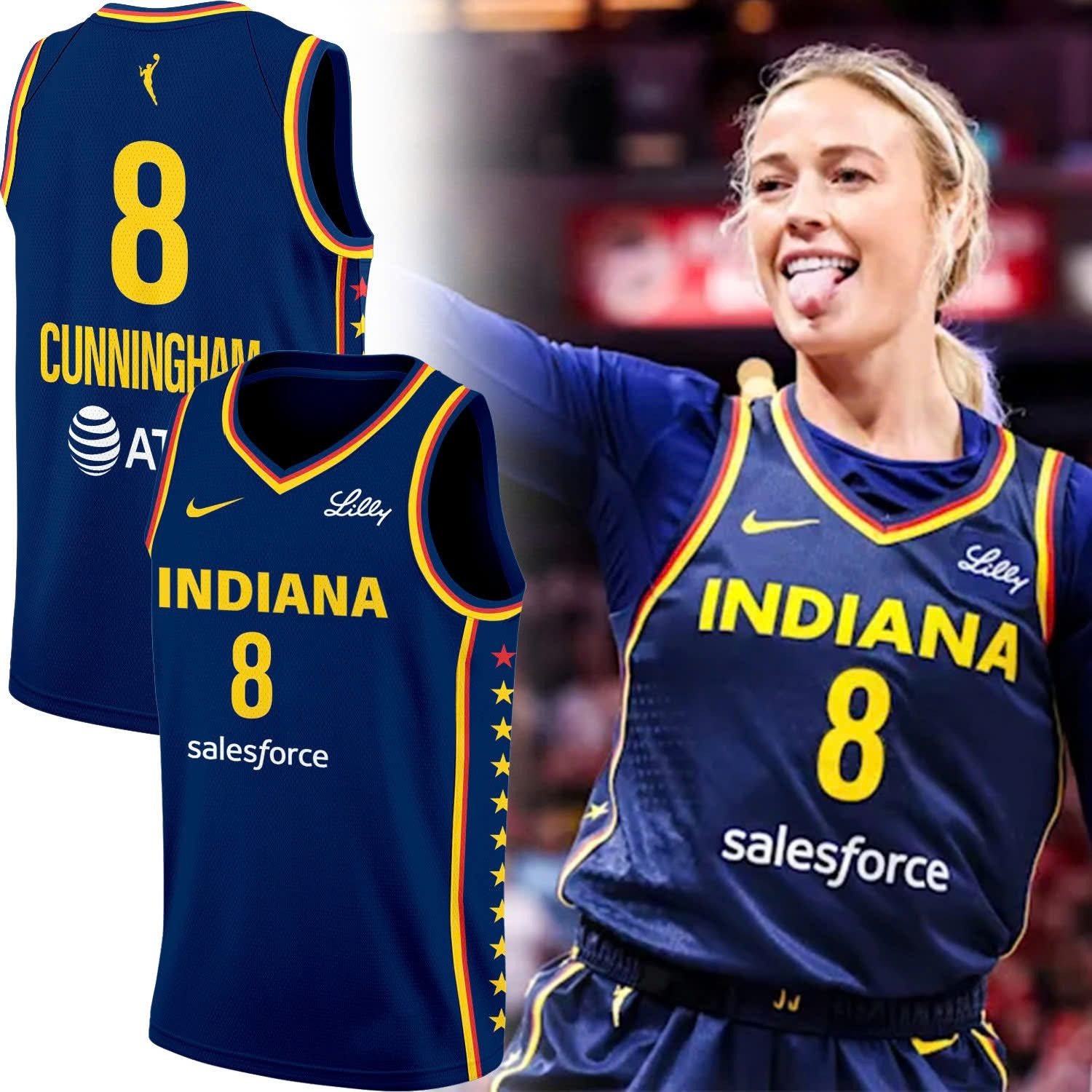 Sophie Cunningham Indiana Fever Jersey WNBA Basketball Swingman Jersey Merch Fan Gifts-1 Sophie Cunningham Indiana Fever Jersey WNBA Basketball Swingman Jersey Merch Fan Gifts-1