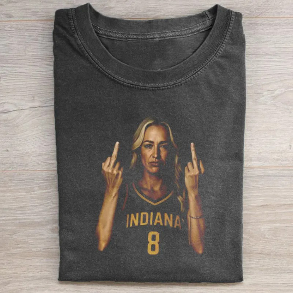 Sophie Cunningham Middle Finger T-Shirt Indiana Fever Women's Basketball Fan Merch-1