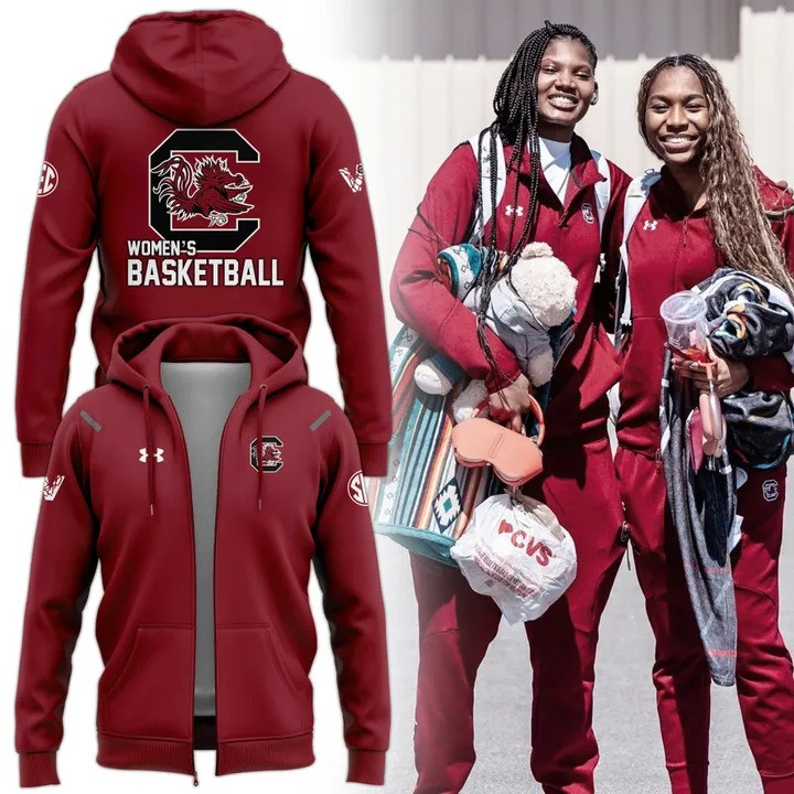 South Carolina Women's Basketball Zip Up Hoodie UCG Uniform Clothing-1 South Carolina Women's Basketball Zip Up Hoodie UCG Uniform Clothing-1