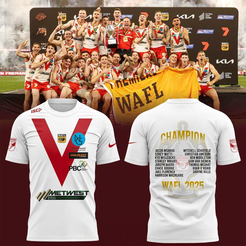 South Fremantle FC WAFL 2025 Champion T-Shirt South Fremantle FC Merch Gift For Men-1