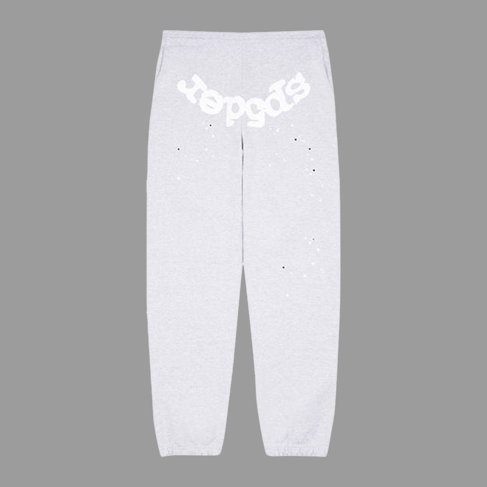 Sp5der Web Sweatpants Grey 555 Spider Worldwide Young Thug Merch Fan Gifts For Dude-1