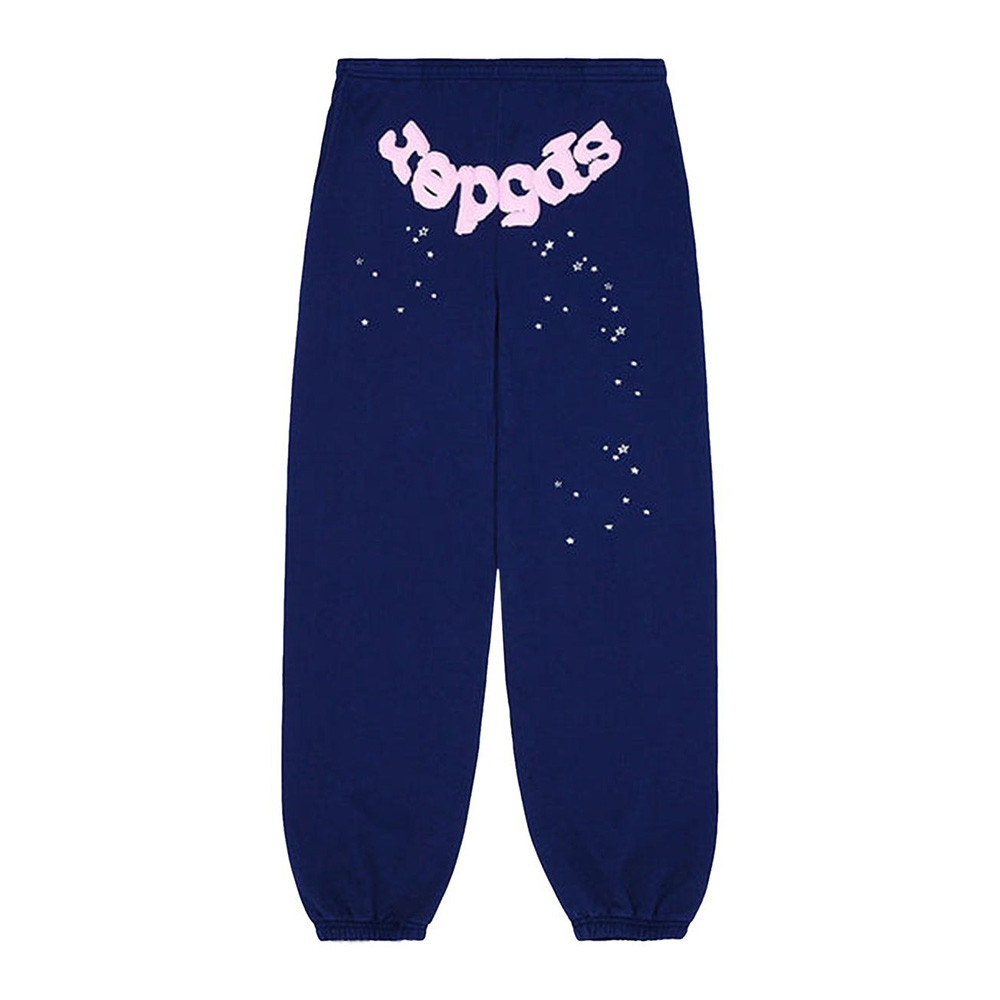 Sp5der Web Sweatpants Navy 555 Spider Worldwide Young Thug Merch Fan Gifts-1