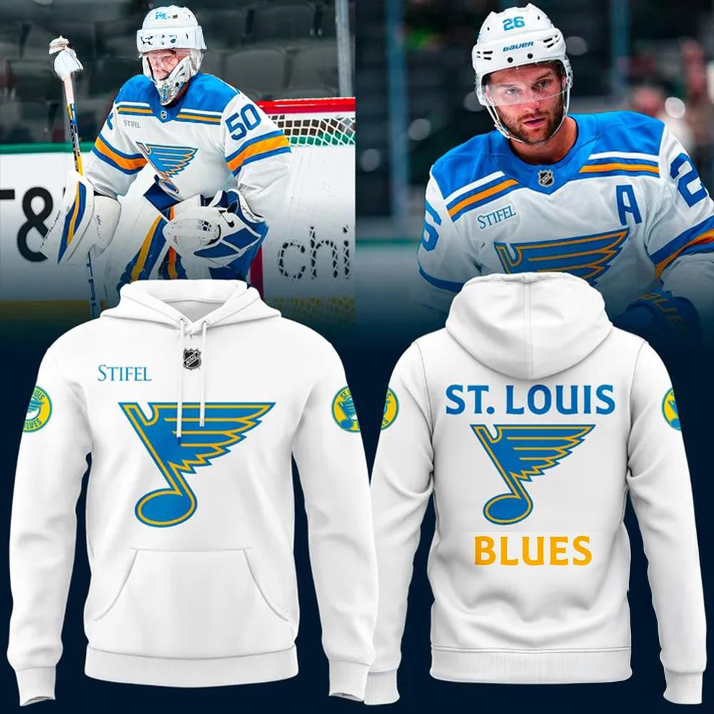 St Louis Blues Stifel White 2025 Hoodie St Louis Blues Merch Best Gift For Husband-1