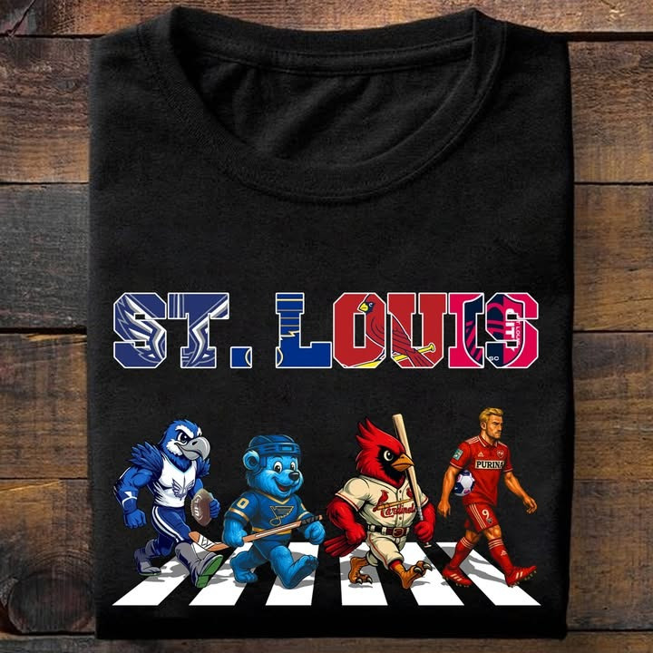 St Louis City Sport Teams Mascots T-Shirt Gifts For Sport Teams Lovers Fans For Him Her-1