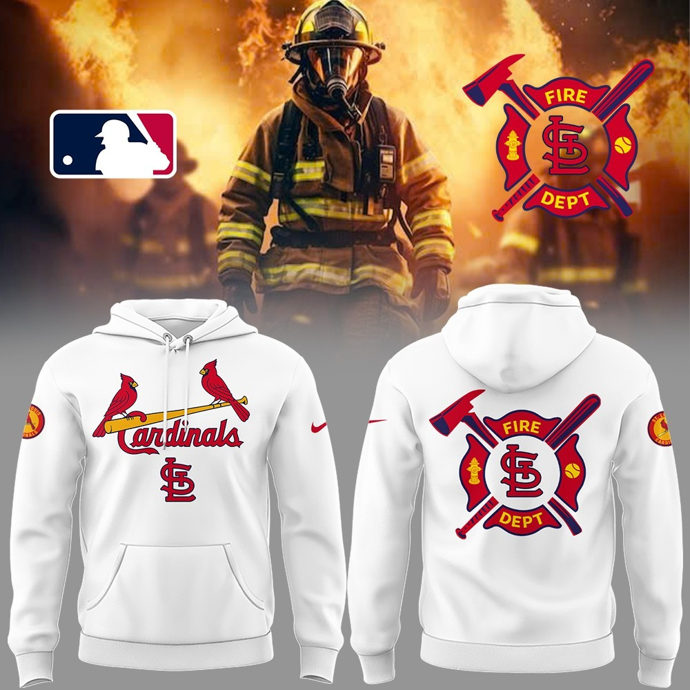 St. Louis Cardinals Firefighter Appreciation Night Hoodie MLB Merch Baseball Fan Best Gifts-1