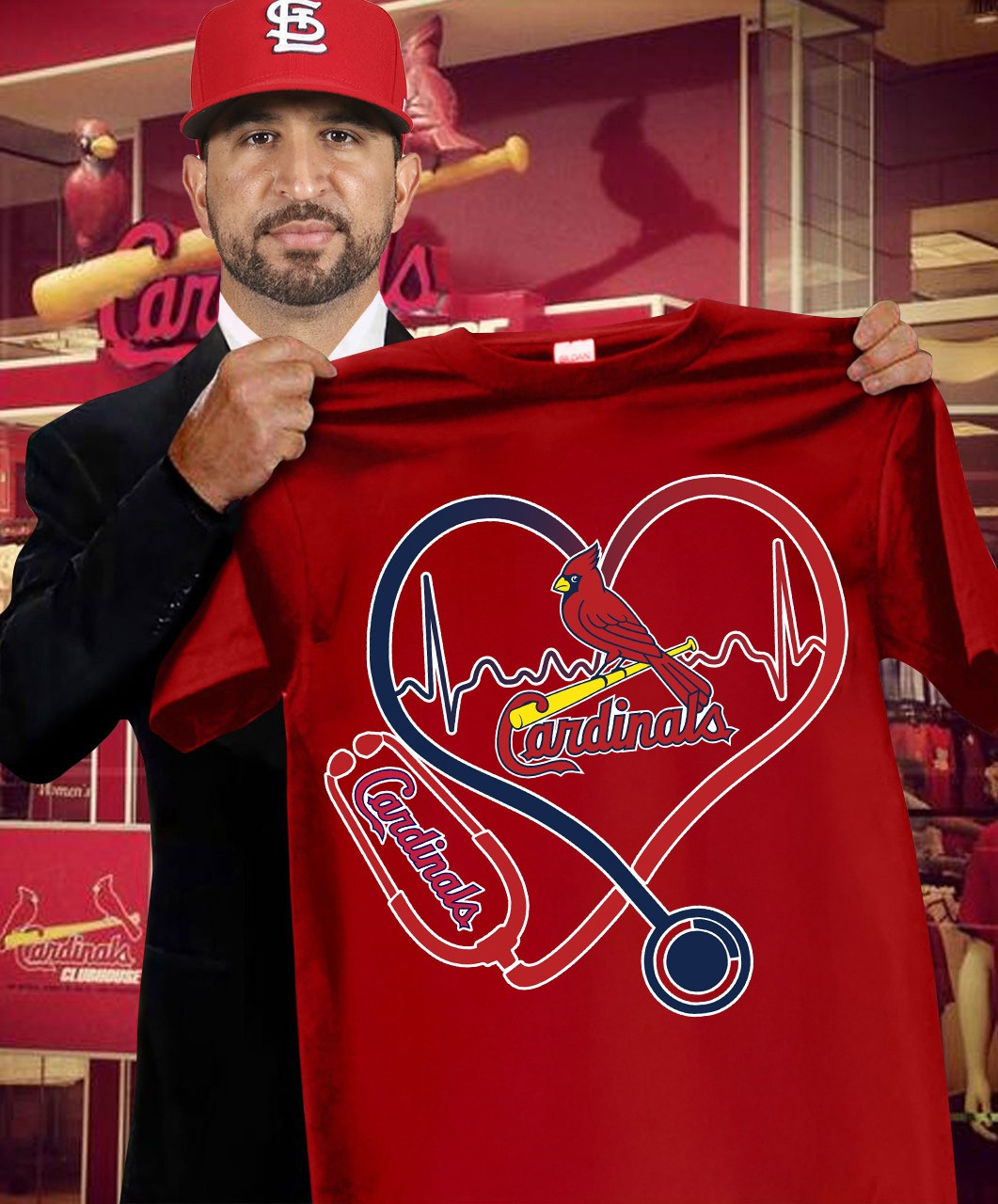 St.Louis Cardinals Nurses Night T-Shirt Honor Nurses Baseball Lovers Gifts For Fans-1