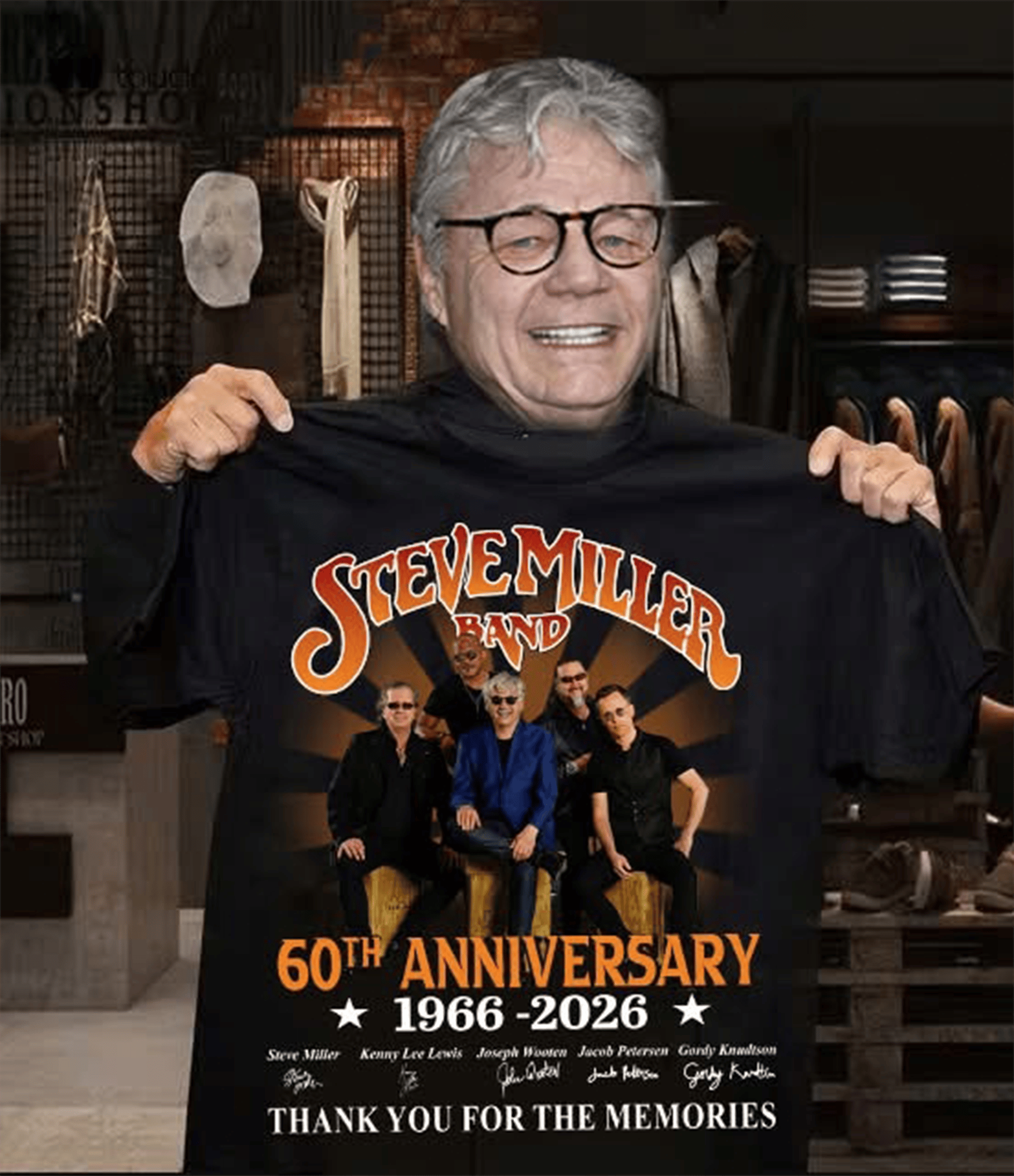Steve Miller Band 60Th Anniversary T-Shirt 1966 2026 Steve Miller Band Merch Gifts-1 Steve Miller Band 60Th Anniversary T-Shirt 1966 2026 Steve Miller Band Merch Gifts-1