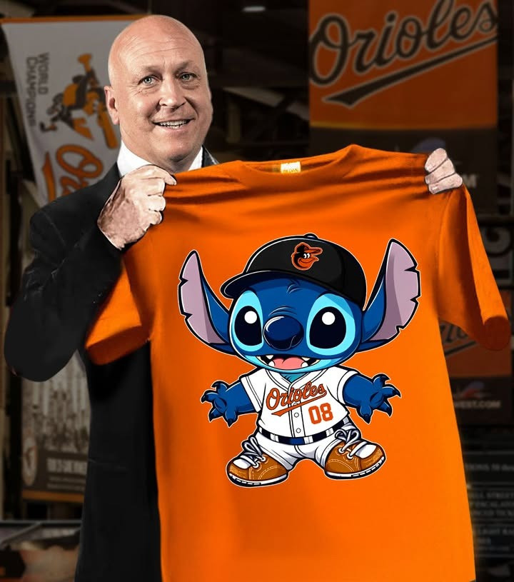 Stitch Baltimore Orioles T-Shirt Cute Baseball Fan Gifts For Stitch Lovers For Him Her-1