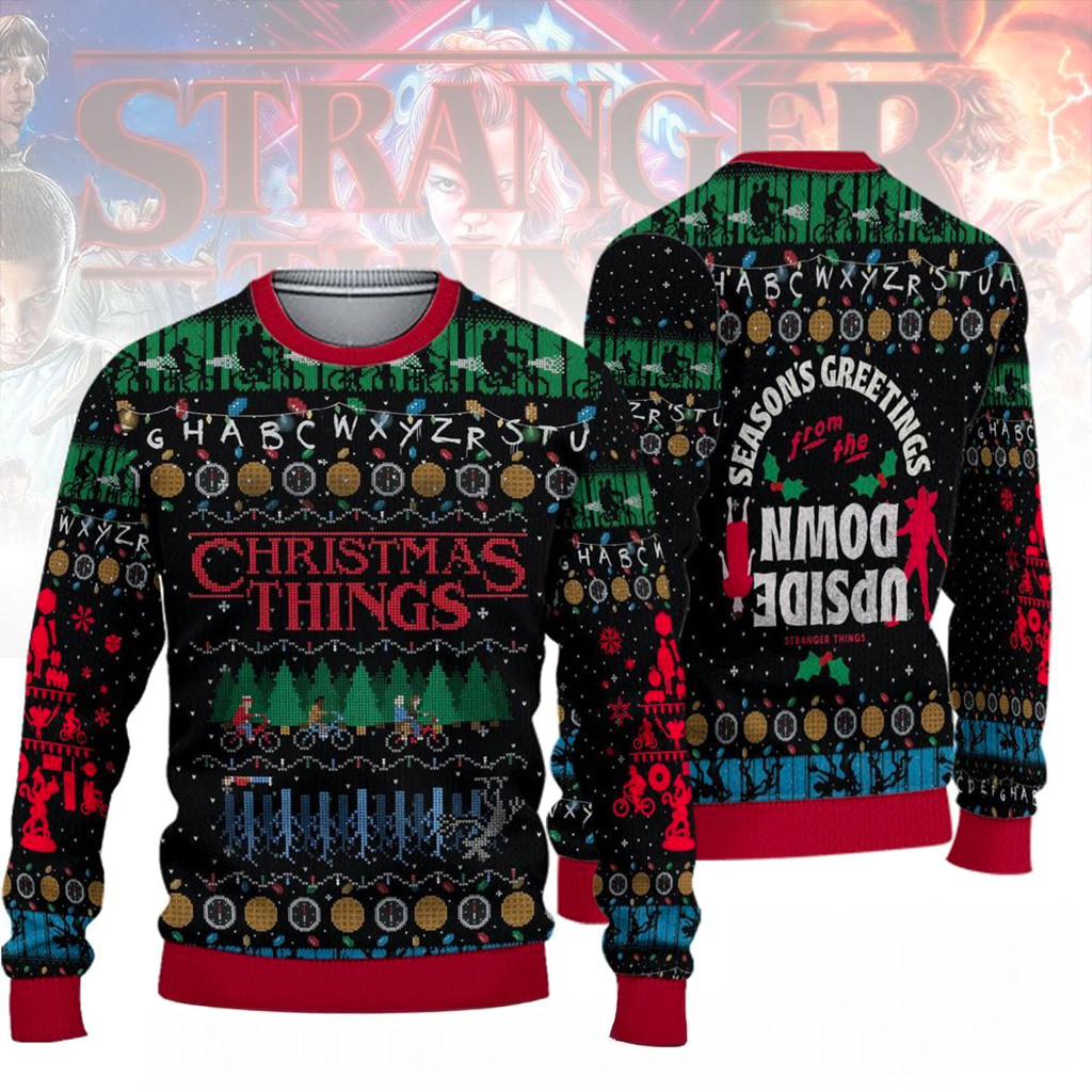 Stranger Things Christmas Things Sweater Stranger Things Merch Christmas Gifts For Dad-1