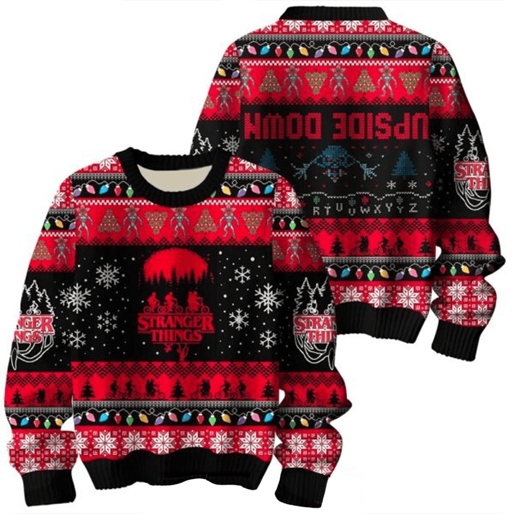 Stranger Things Ugly Christmas Sweater Sci Fi Apparel Christmas Clothing Xmas Gifts For Men-1