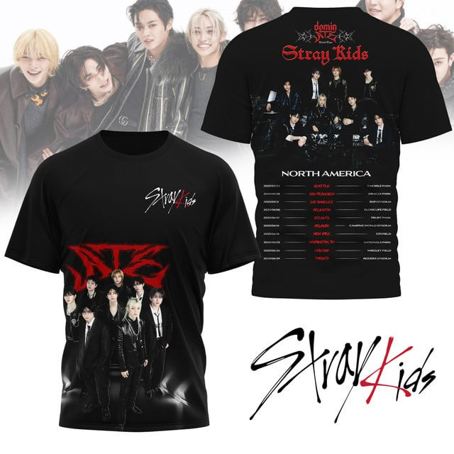 Stray Kids North America Tour Merch 2025 T-Shirt Best Gifts For Fans-1
