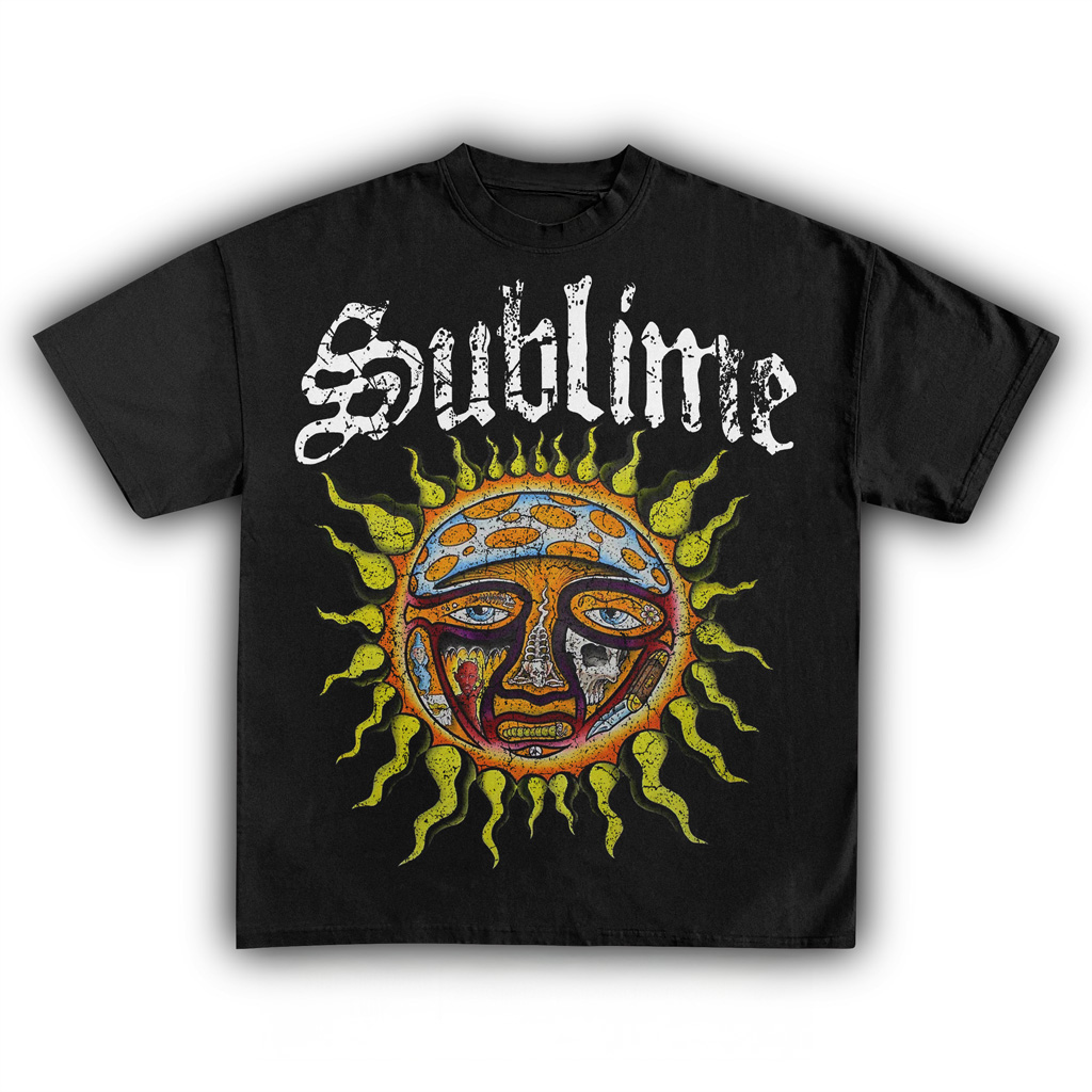 Sublime Vintage Black T-Shirt Sublime Merch Unique Gifts For Music Lovers-1
