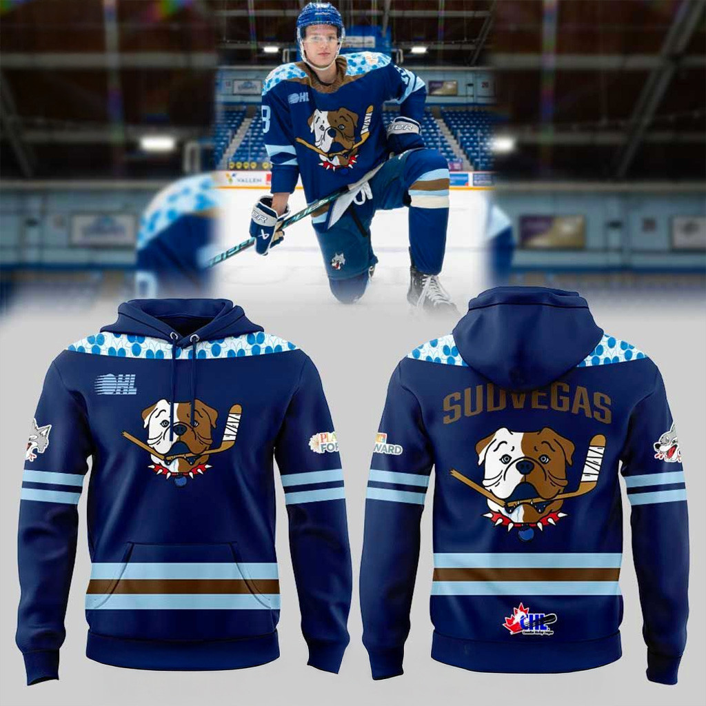Sudbury Wolves Welcome to Sudvegas Shoresy Uniform 2025 Hoodie Sudbury Wolves Merch-1