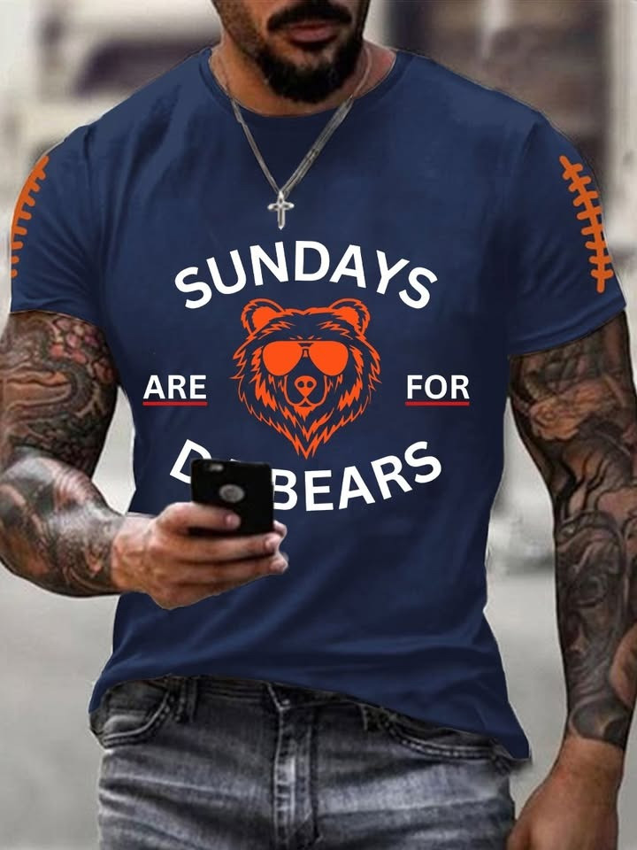 Sundays Are For Da Bears Men's T-Shirt Chicago Bears Football Fan Game Day Gifts For Him-1 Sundays Are For Da Bears Men's T-Shirt Chicago Bears Football Fan Game Day Gifts For Him-1